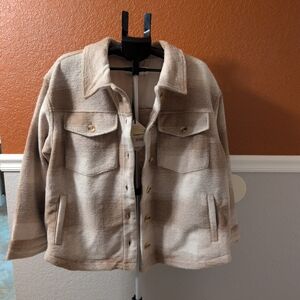 Ava & Viv Women's Cream and Tan Utility Jacket